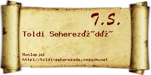 Toldi Seherezádé névjegykártya